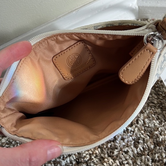 Brand new Giani Bernini small purse handbag clutch cream with navy signature non - Picture 4 of 9